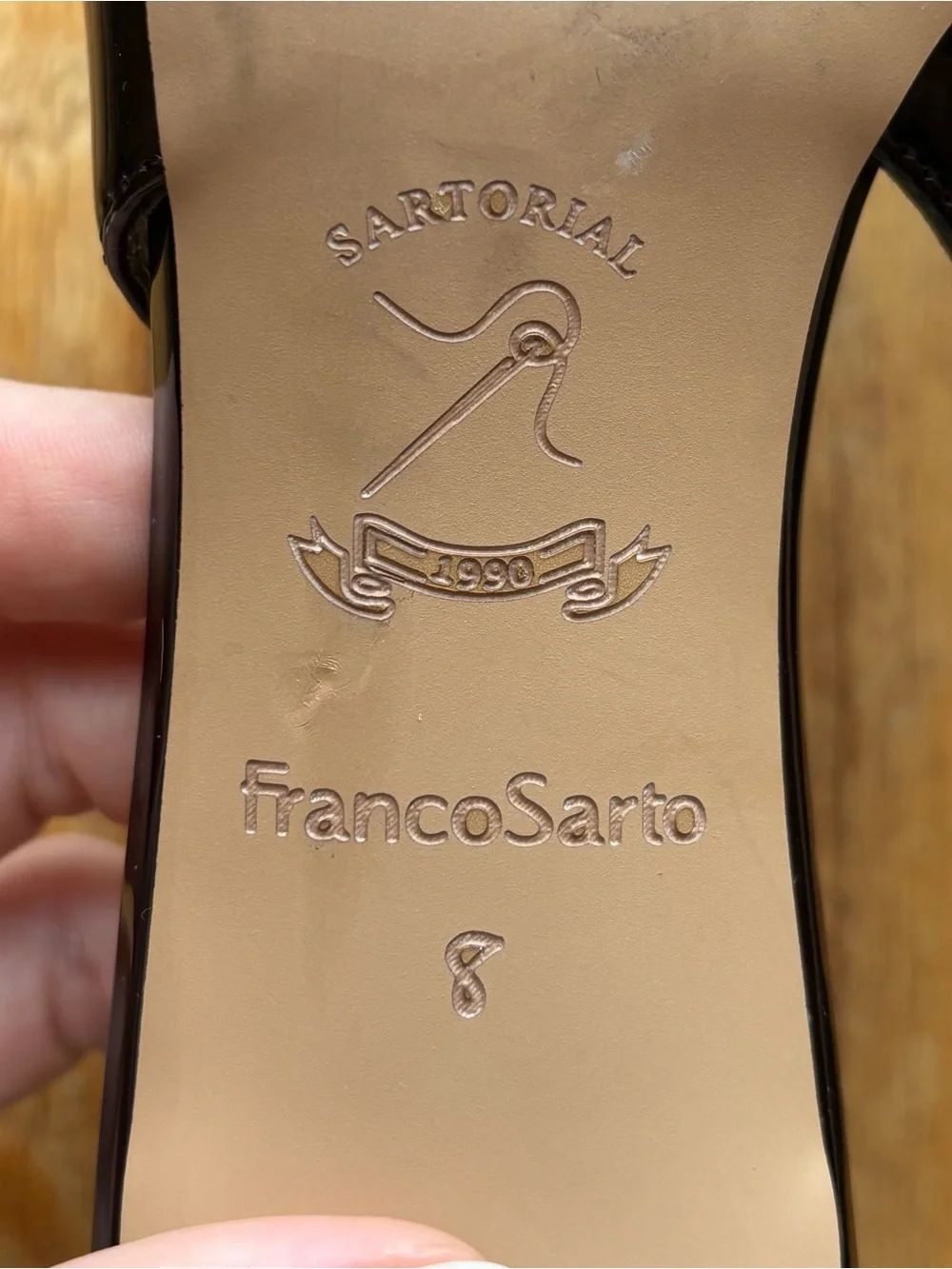 Franco Sarto Black Kate Slingback Heels